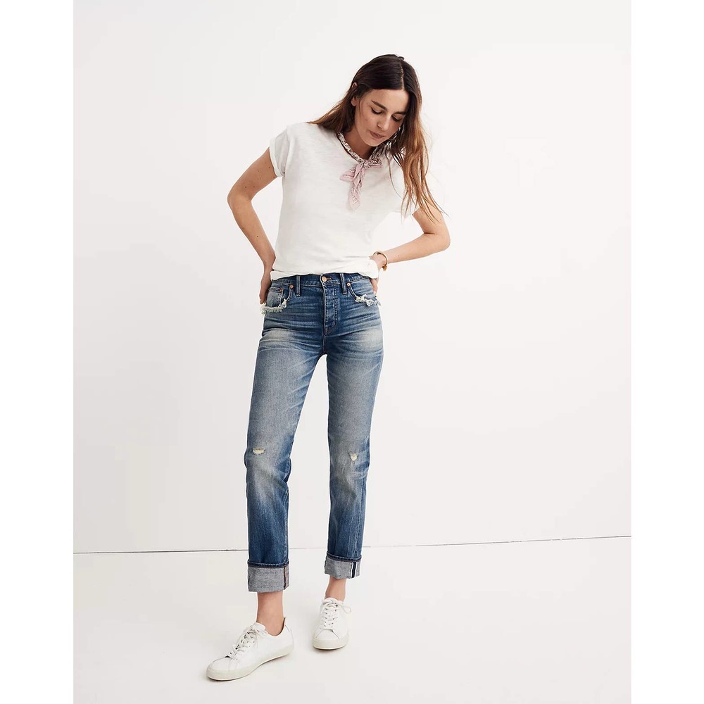 Madewell Straight-Leg Jeans in Cloverdale: Selvedge Edition NWT 27 - Picture 1 of 10